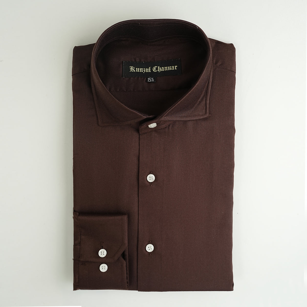 BURGUNDY BROWN COTTON SHIRT
