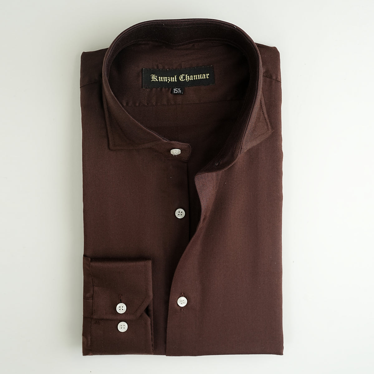 BURGUNDY BROWN COTTON SHIRT