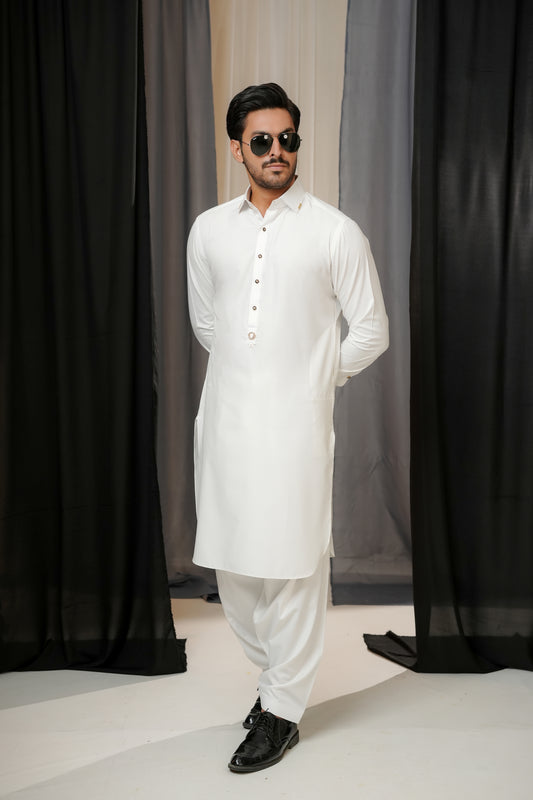 PREMIUM WHITE SHALWAR KAMEEZ