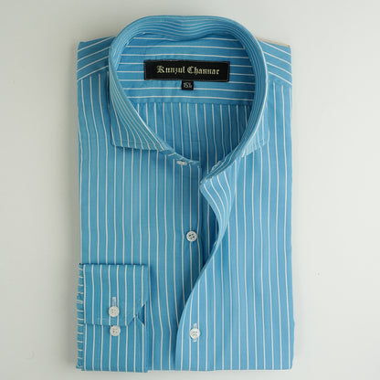 AQUA STRIPED SHIRT