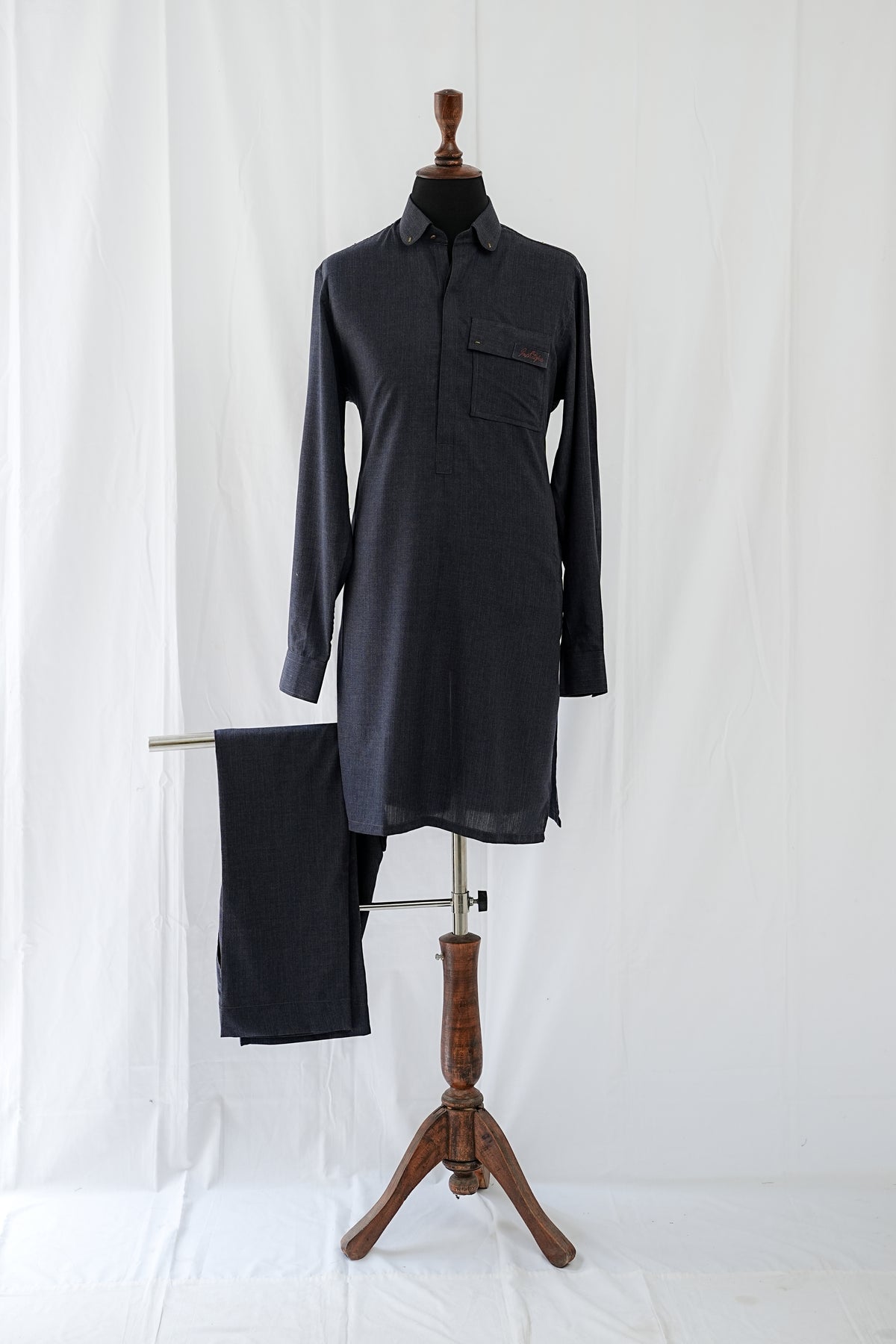 Blueish Grey Signature Kurta Trouser