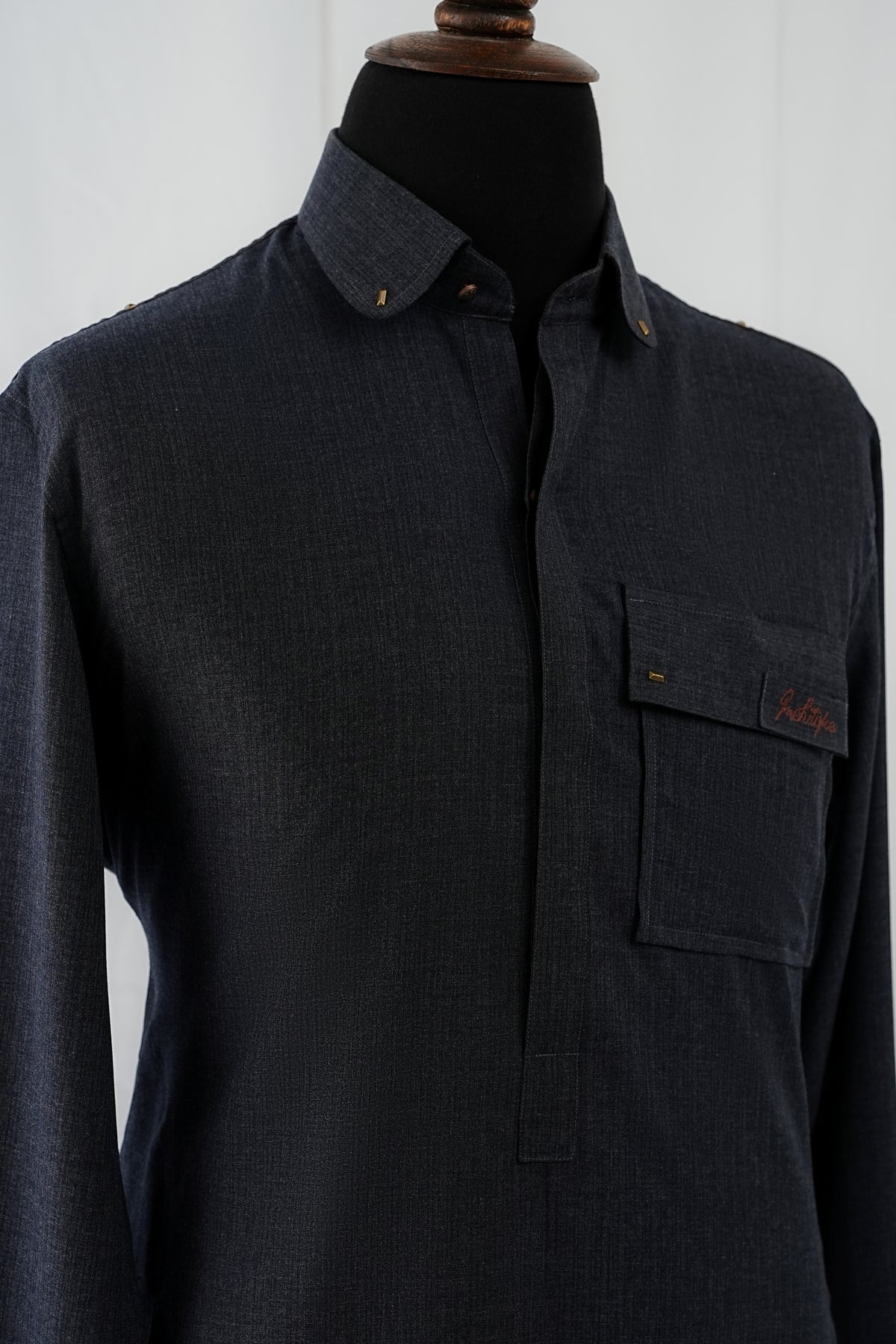 Blueish Grey Signature Kurta Trouser