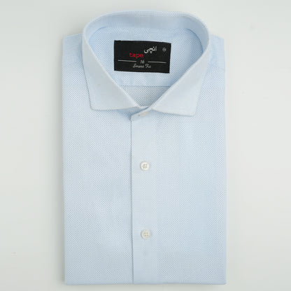 LIGHT BLUE TEXTURED SHIRT