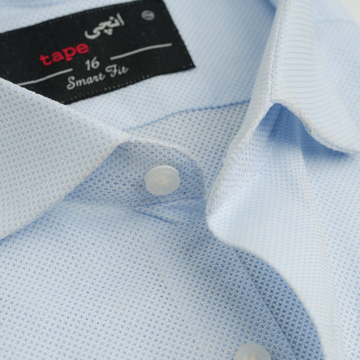 LIGHT BLUE TEXTURED SHIRT