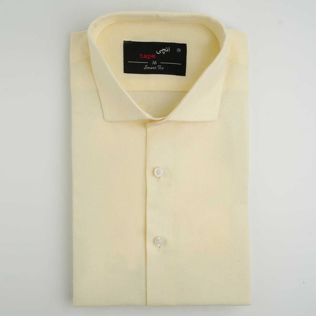 YELLOW TEXTURED SHIRT