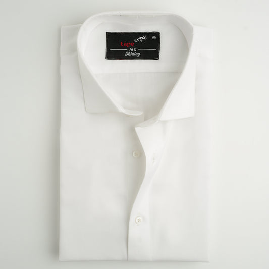 WHITE HERRINGBONE SHIRT