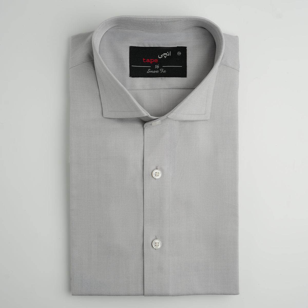 GREY HERRINGBONE SHIRT