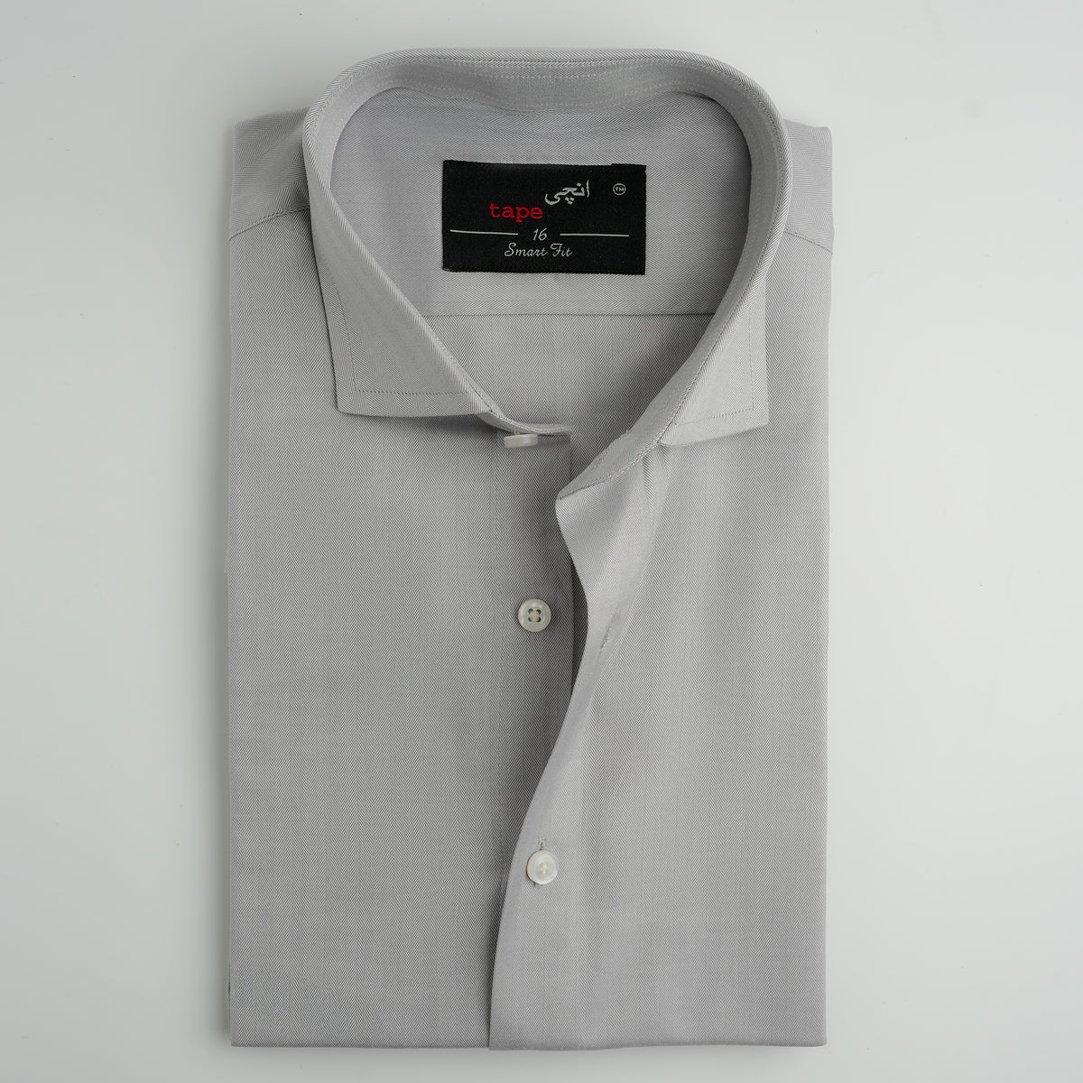 GREY HERRINGBONE SHIRT