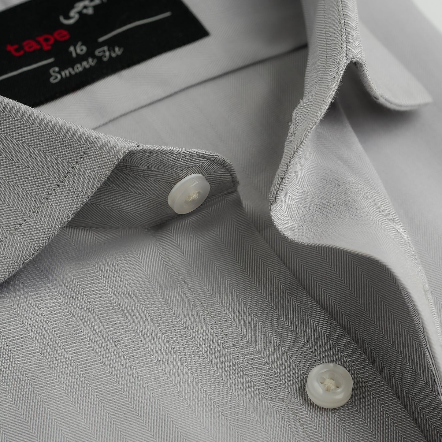 GREY HERRINGBONE SHIRT