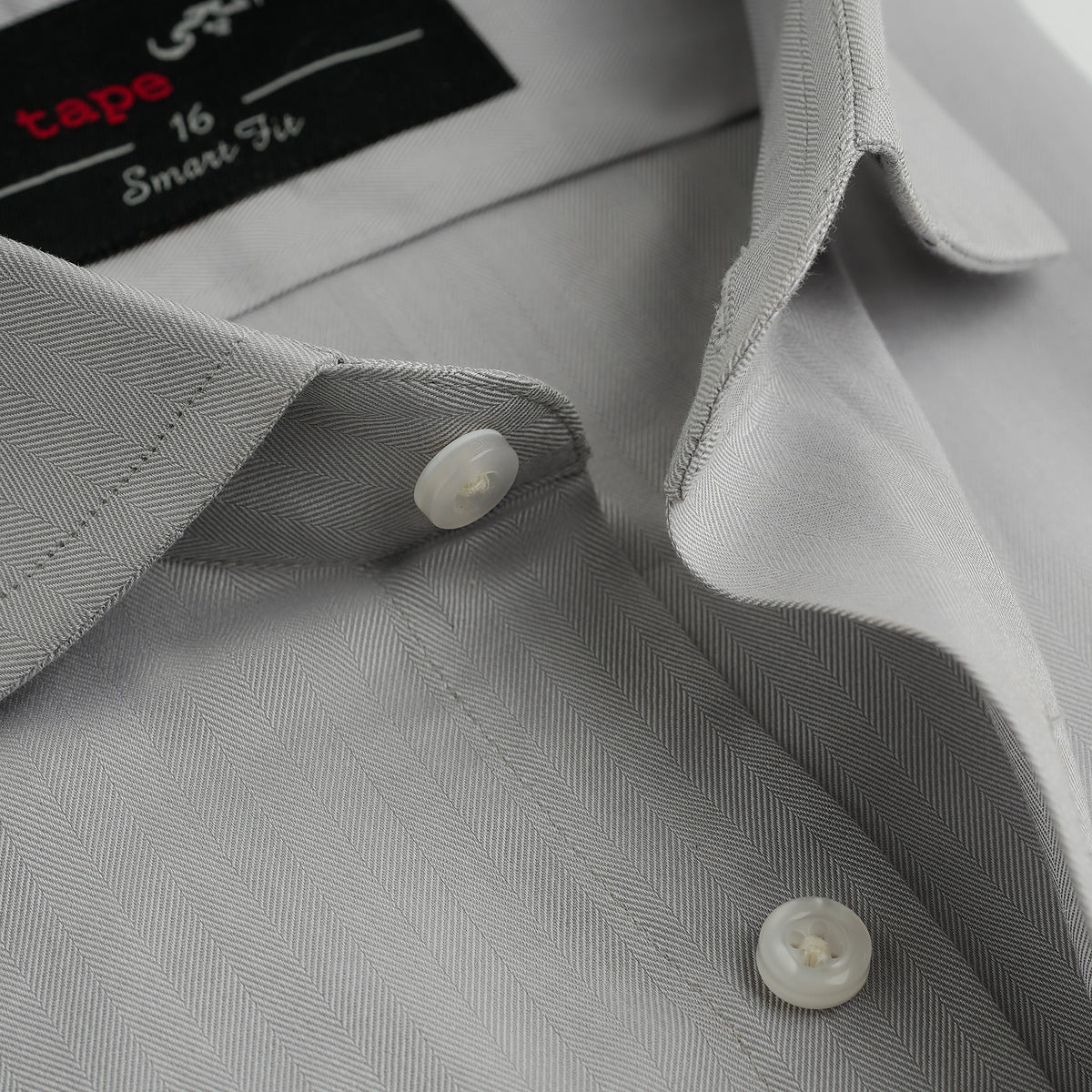 GREY HERRINGBONE SHIRT