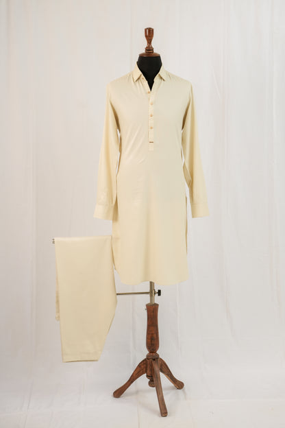 Beige Classic Shalwar Kameez