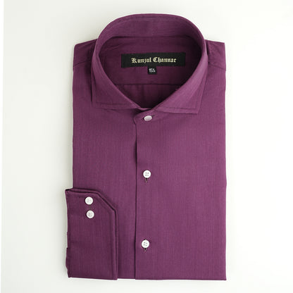 PLUM MICRO-STRIPED SHIRT