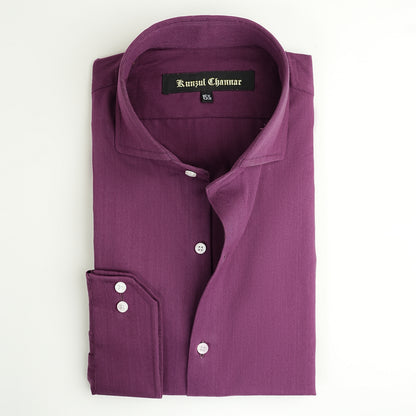 PLUM MICRO-STRIPED SHIRT