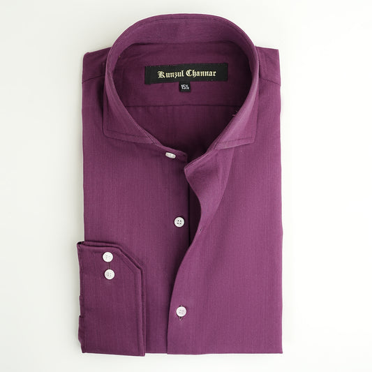 PLUM MICRO-STRIPED SHIRT