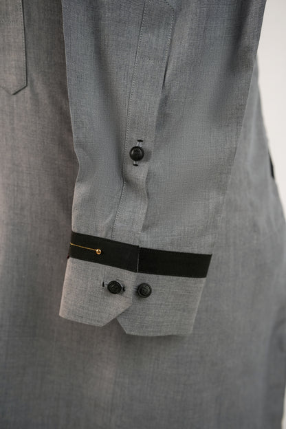 Ash Grey Textured Kurta Trouser