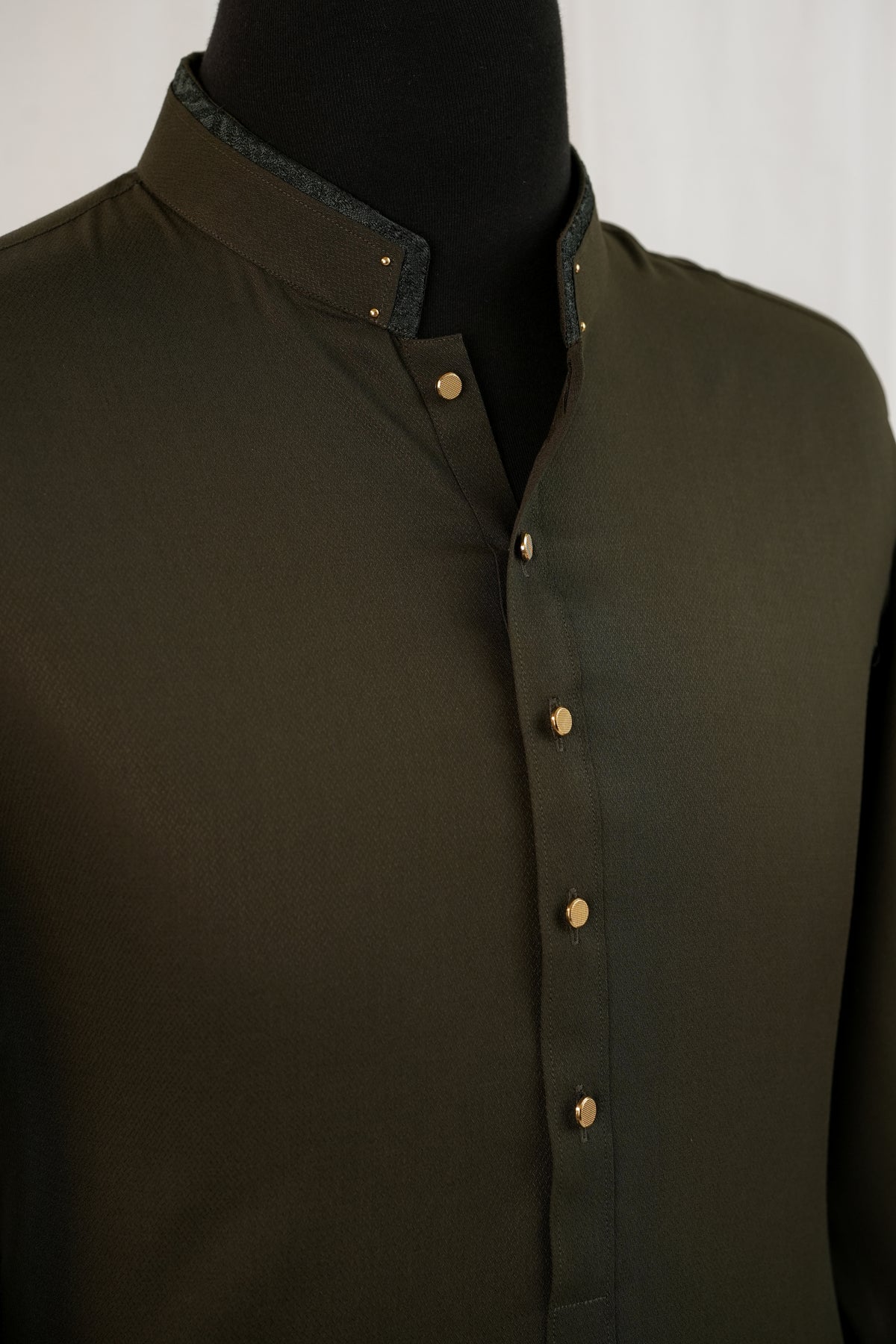 Green Textured Kurta Trouser
