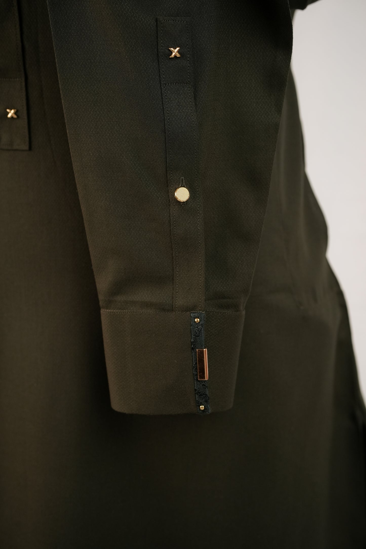 Green Textured Kurta Trouser