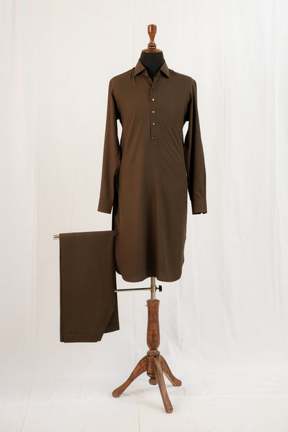 Brown Classic Shalwar Kameez