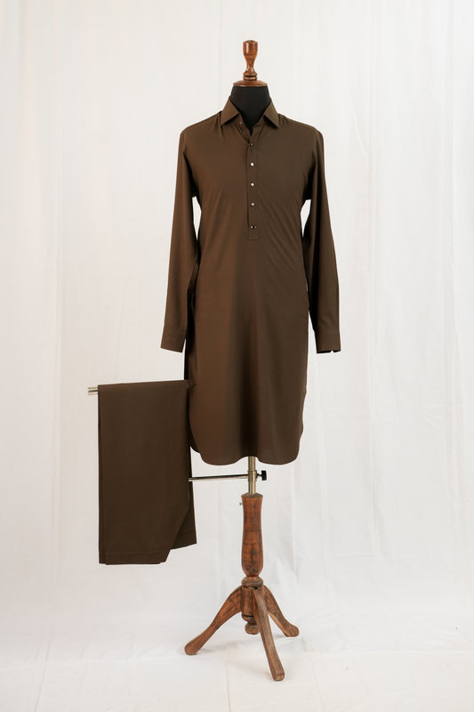 Brown Classic Shalwar Kameez