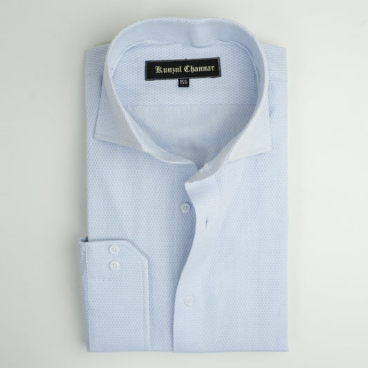SKY BLUE JACQUARD SHIRT