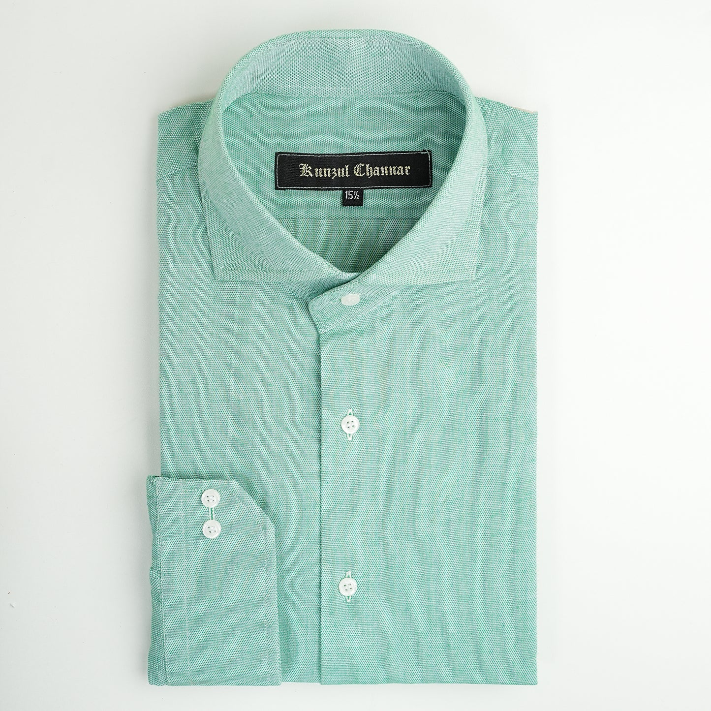 SEA GREEN JACQUARD SHIRT