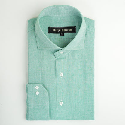 SEA GREEN JACQUARD SHIRT