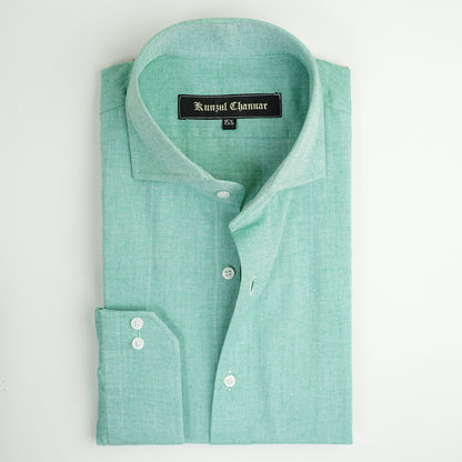 SEA GREEN JACQUARD SHIRT