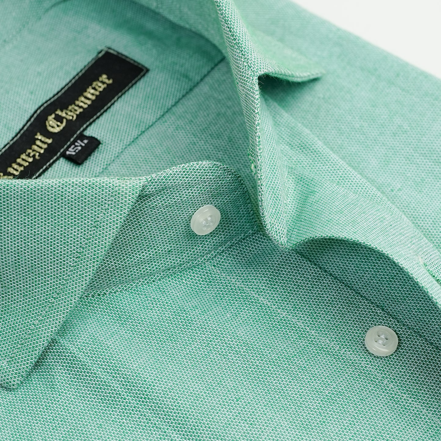 SEA GREEN JACQUARD SHIRT