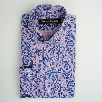 PINK & BLUE FLORAL SHIRT