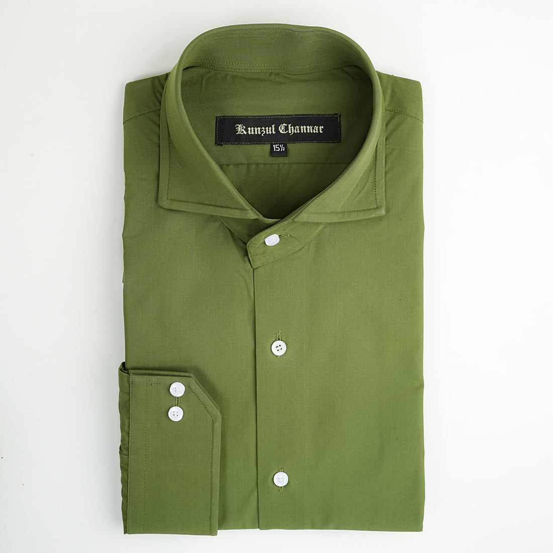 ARMY OLIVE GREEN COTTON SHIRT