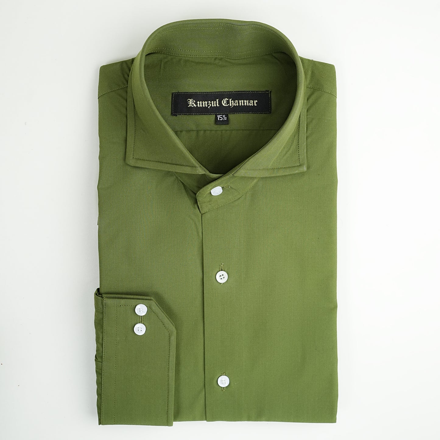 ARMY OLIVE GREEN COTTON SHIRT