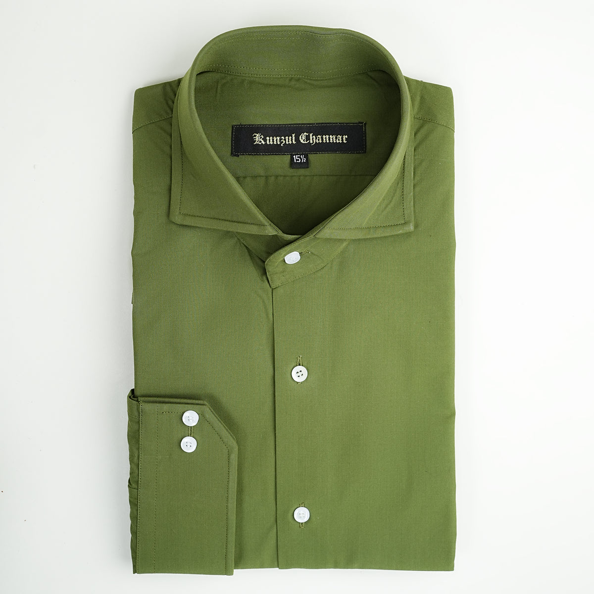ARMY OLIVE GREEN COTTON SHIRT