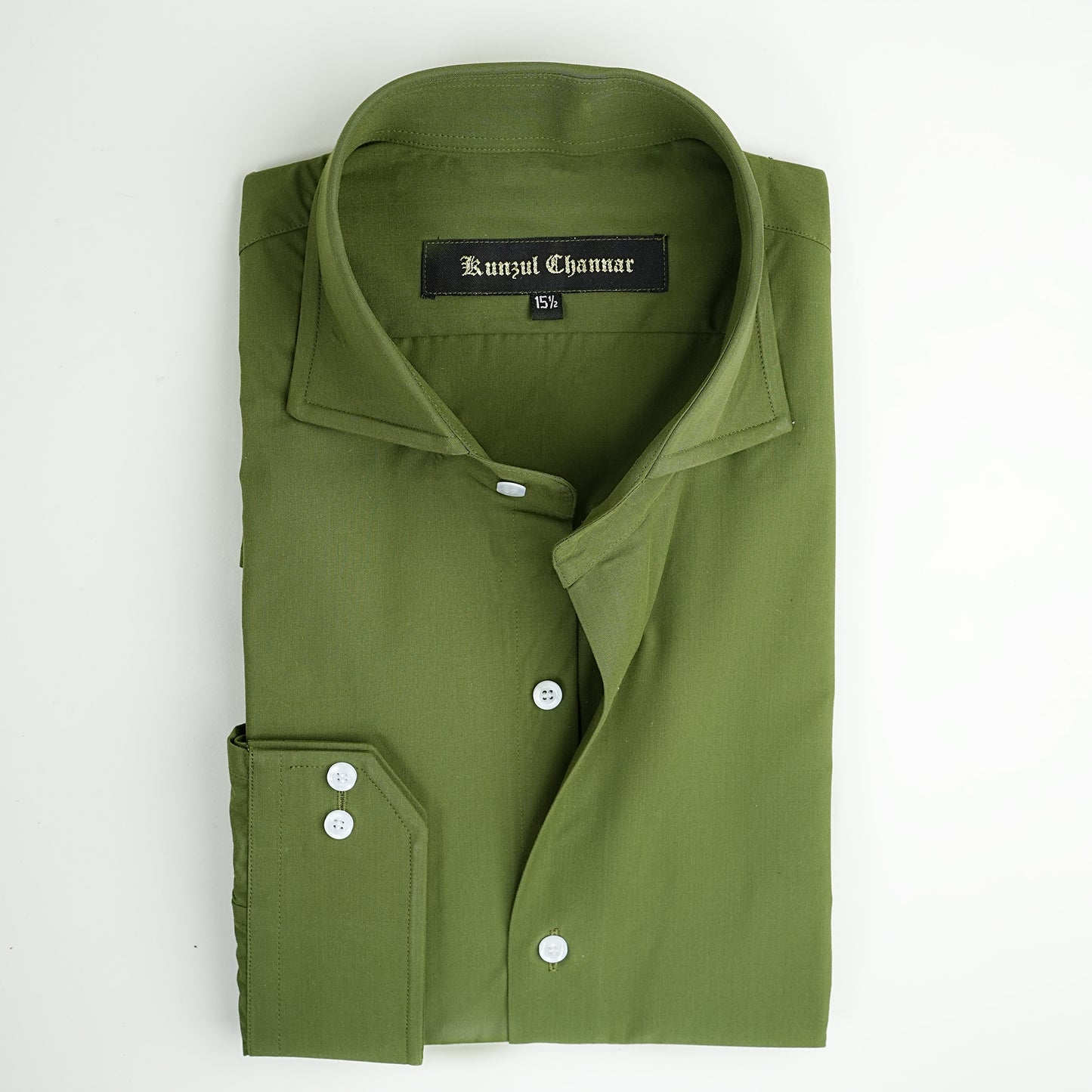 ARMY OLIVE GREEN COTTON SHIRT
