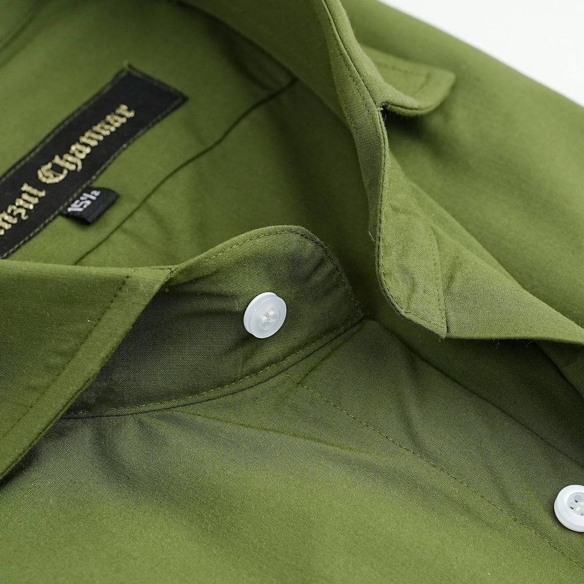 ARMY OLIVE GREEN COTTON SHIRT