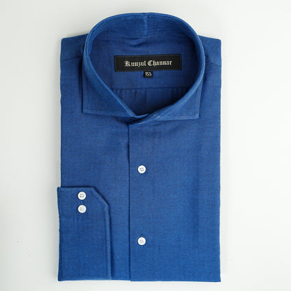 BLUE HERRINGBONE SHIRT