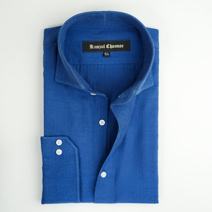 BLUE HERRINGBONE SHIRT