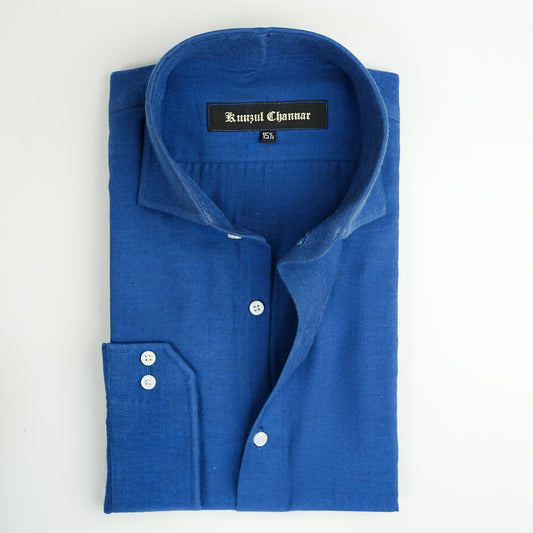 BLUE HERRINGBONE SHIRT