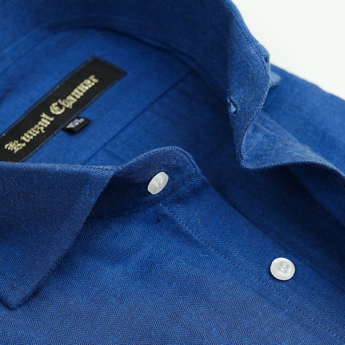 BLUE HERRINGBONE SHIRT