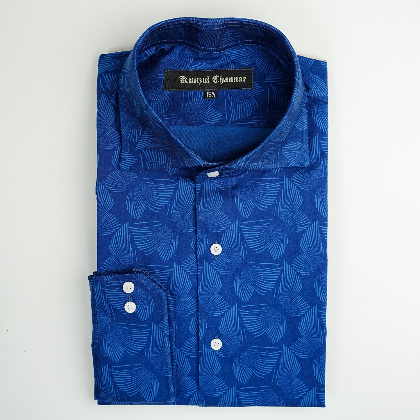 BLUE FLORAL COTTON SHIRT