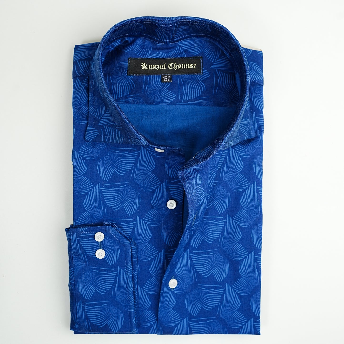 BLUE FLORAL COTTON SHIRT