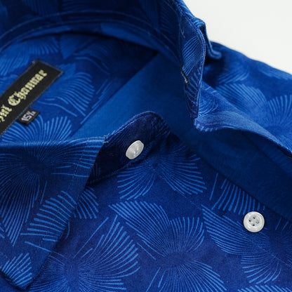 BLUE FLORAL COTTON SHIRT