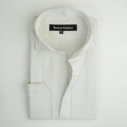 ASH WHITE JACQUARD SHIRT