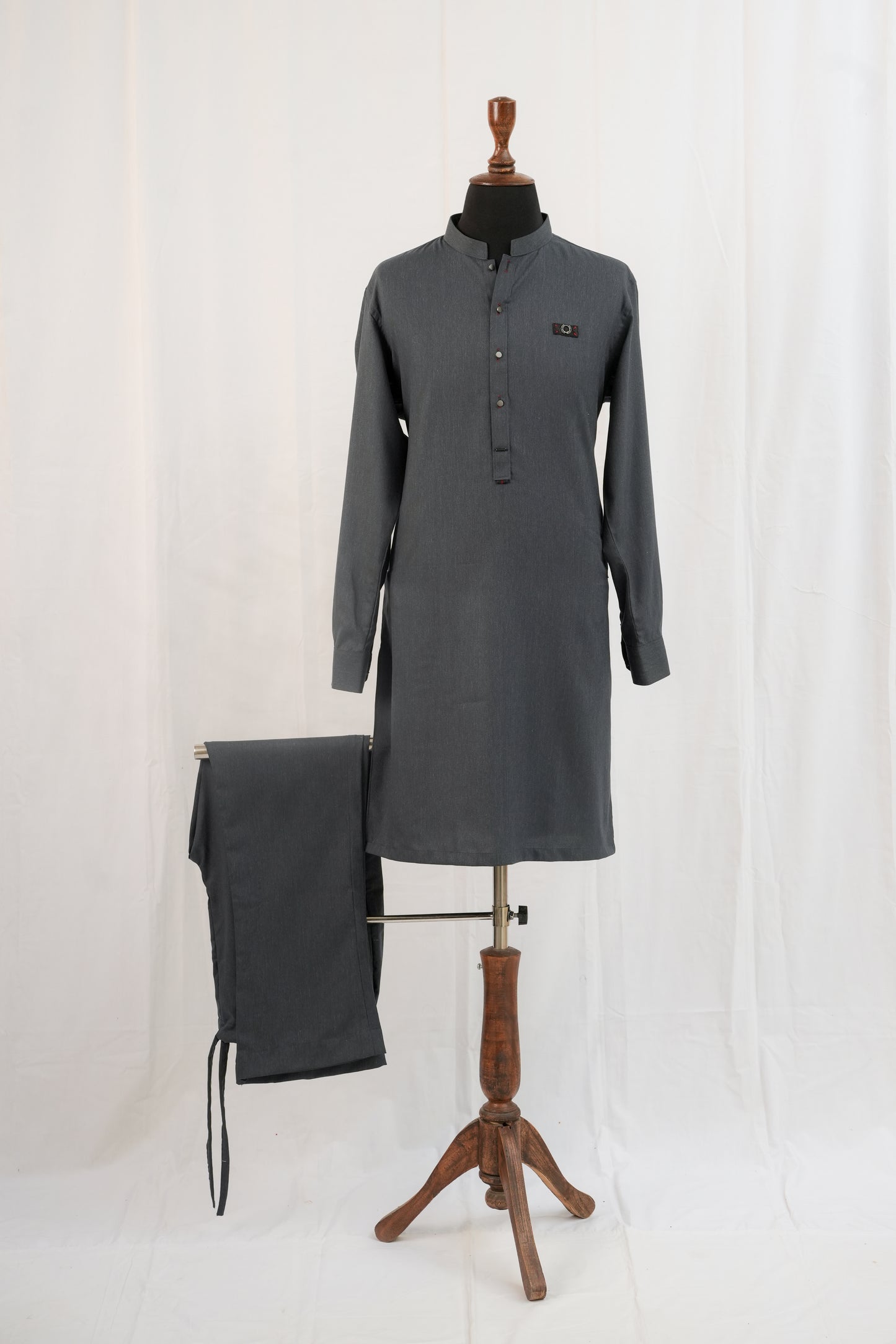 Greyish Blue Kurta Trouser