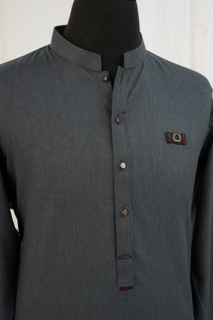 Greyish Blue Kurta Trouser