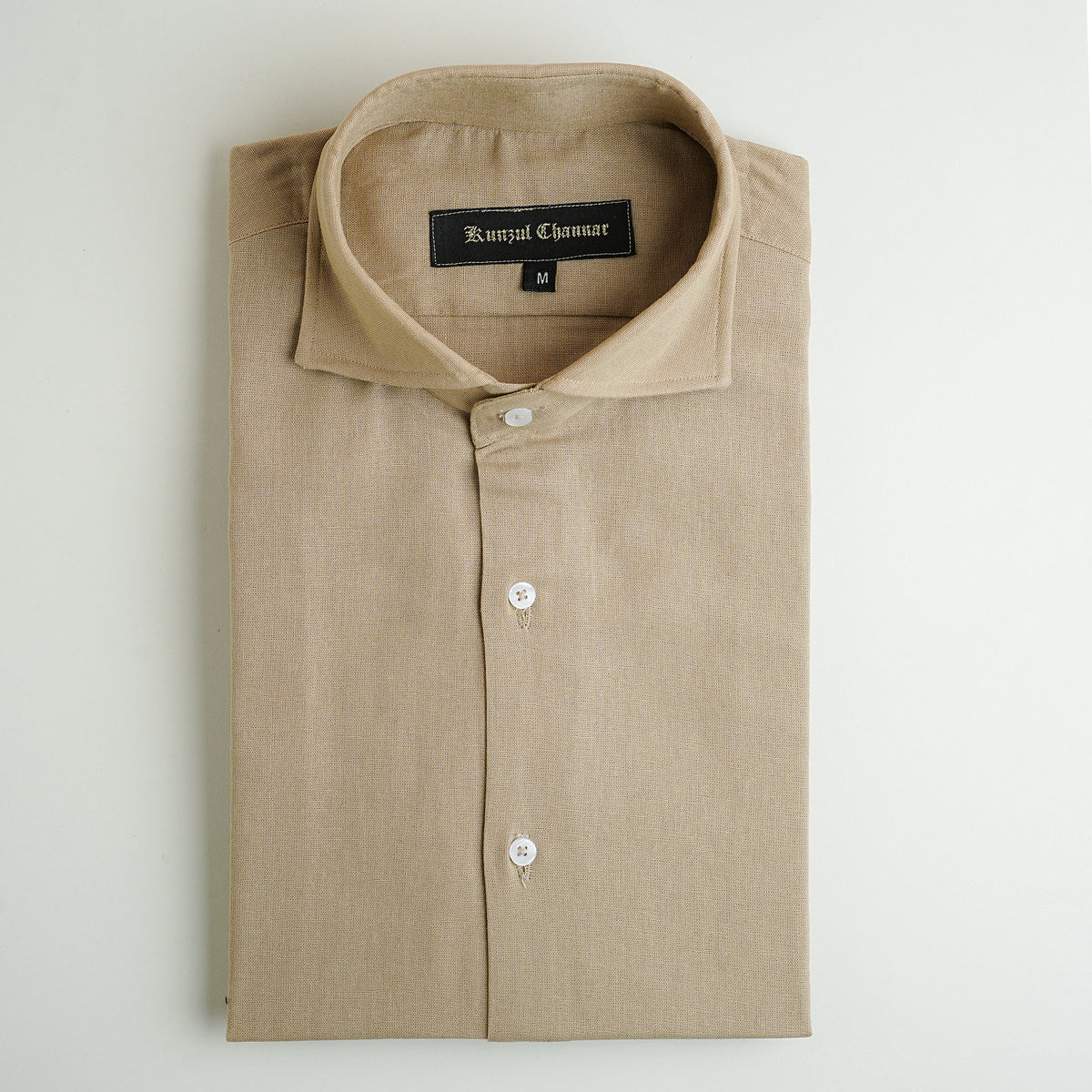 BEIGE COTTON LINEN SHIRT