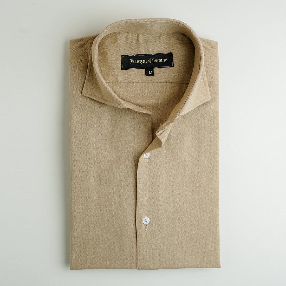 BEIGE COTTON LINEN SHIRT