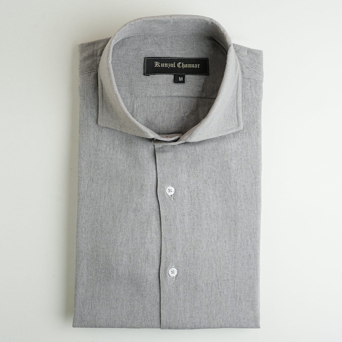 WATER GREY COTTON LINEN SHIRT