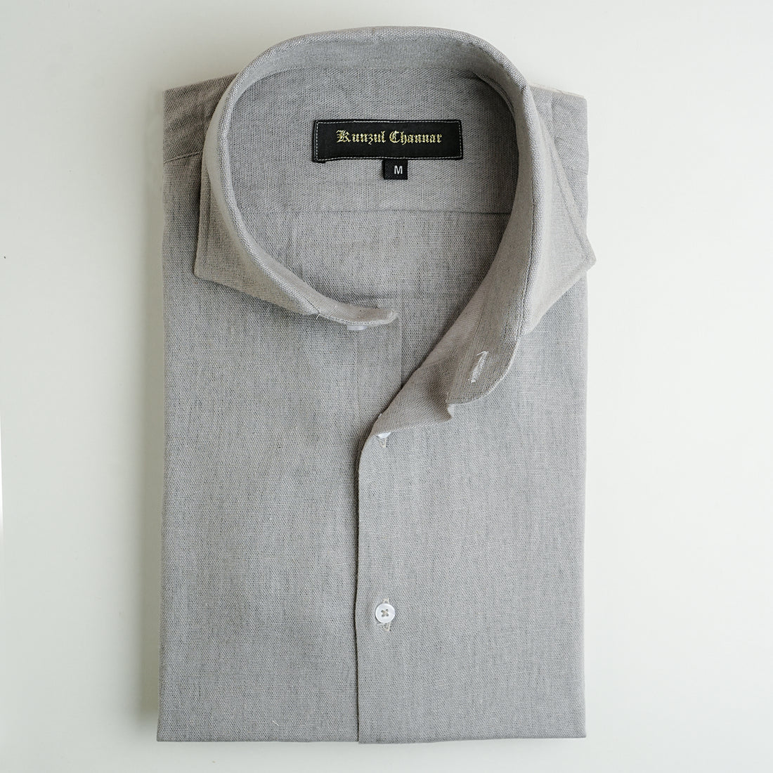 WATER GREY COTTON LINEN SHIRT