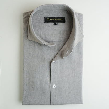 WATER GREY COTTON LINEN SHIRT