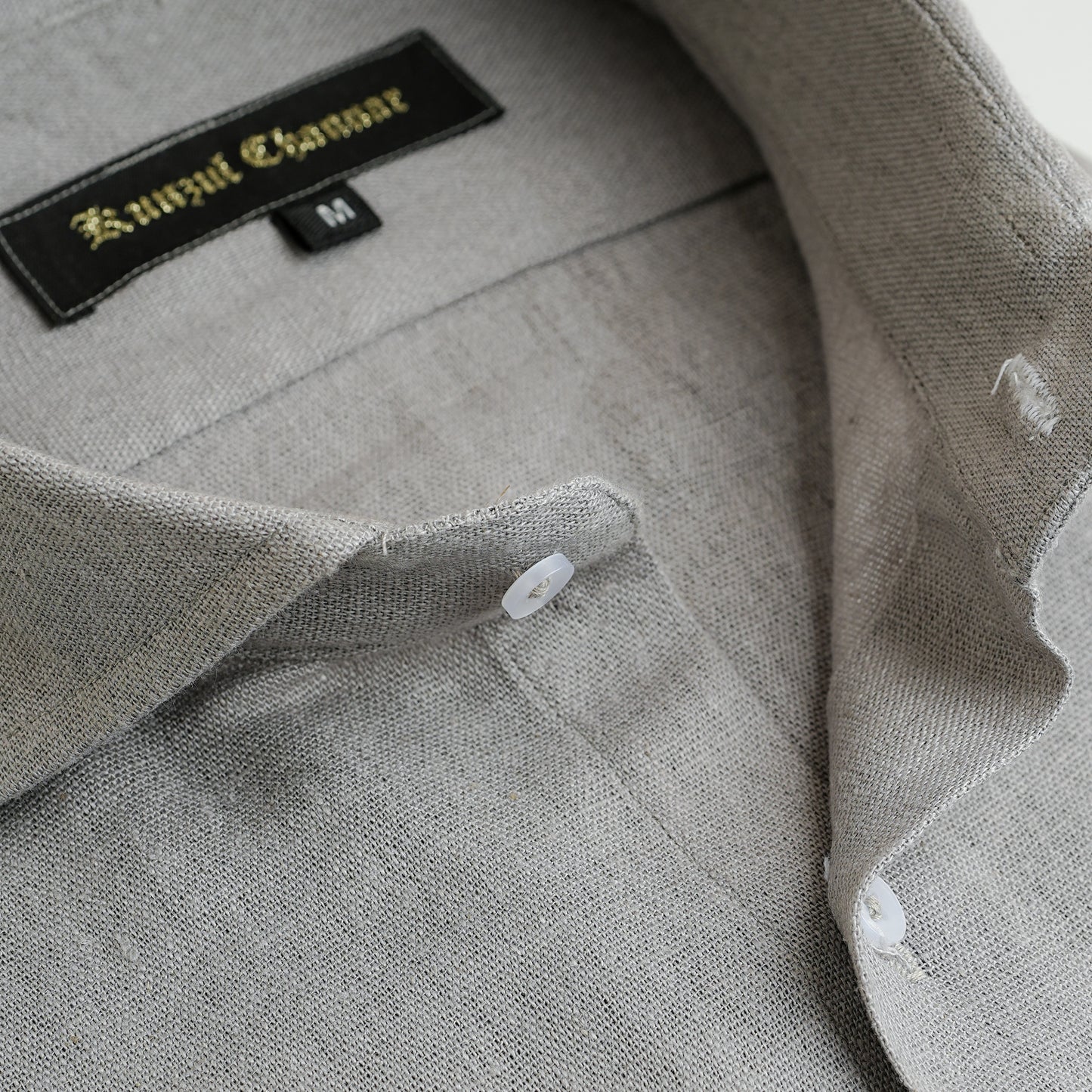 WATER GREY COTTON LINEN SHIRT